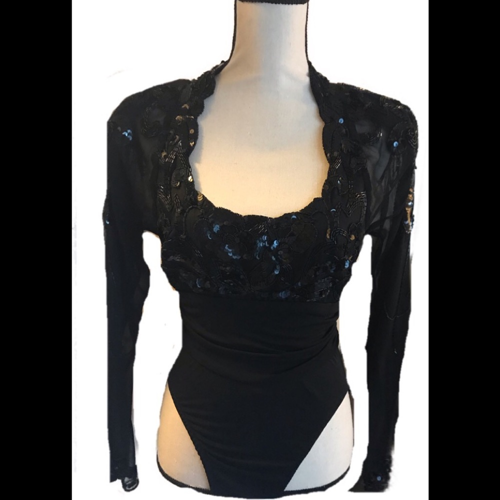 VINTAGE Eletra Casadei sequin bodysuit
